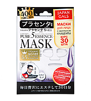 Japan Gals Pure 5Essence Placenta Masks - Курс масок с плацентой 30 шт